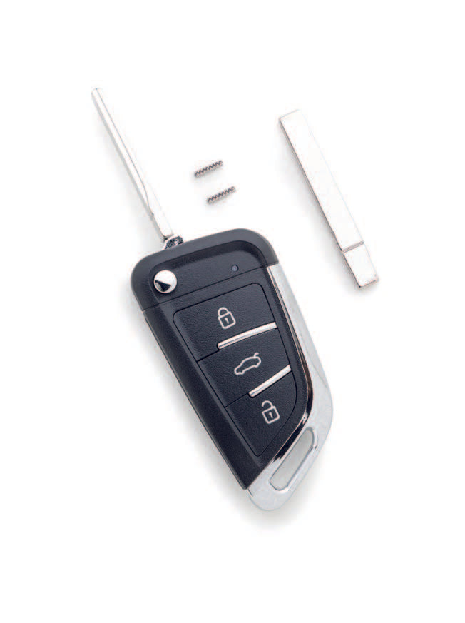 Audi A3 (2012-2020) klapsleutel, 3 knop remote