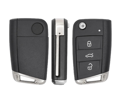 Volkswagen Golf 7 (2014-2018) klapsleutel, 3 knop remote