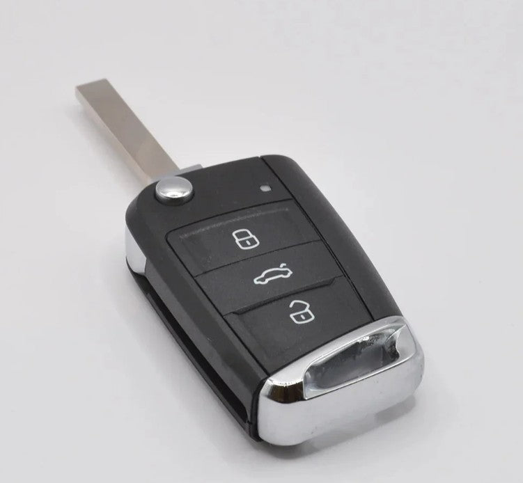 Volkswagen Golf 7 (2014-2018) klapsleutel, 3 knop remote